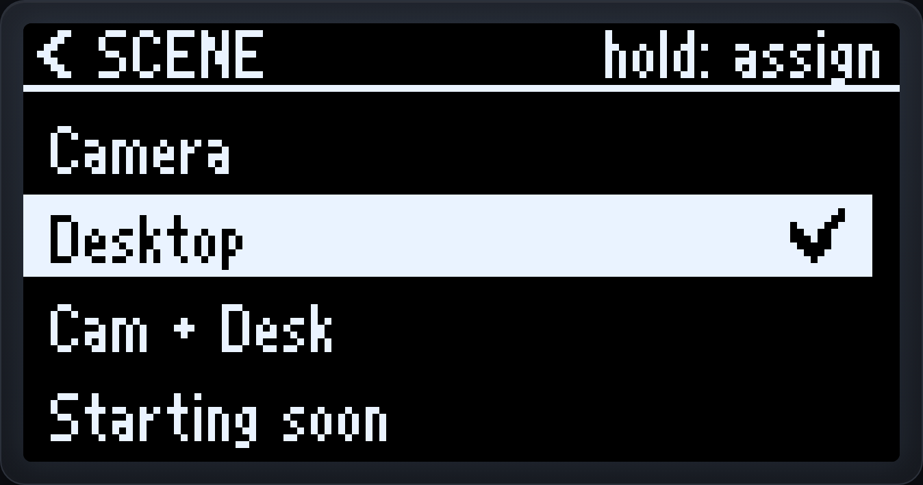 Vision 6 OBS scene picker