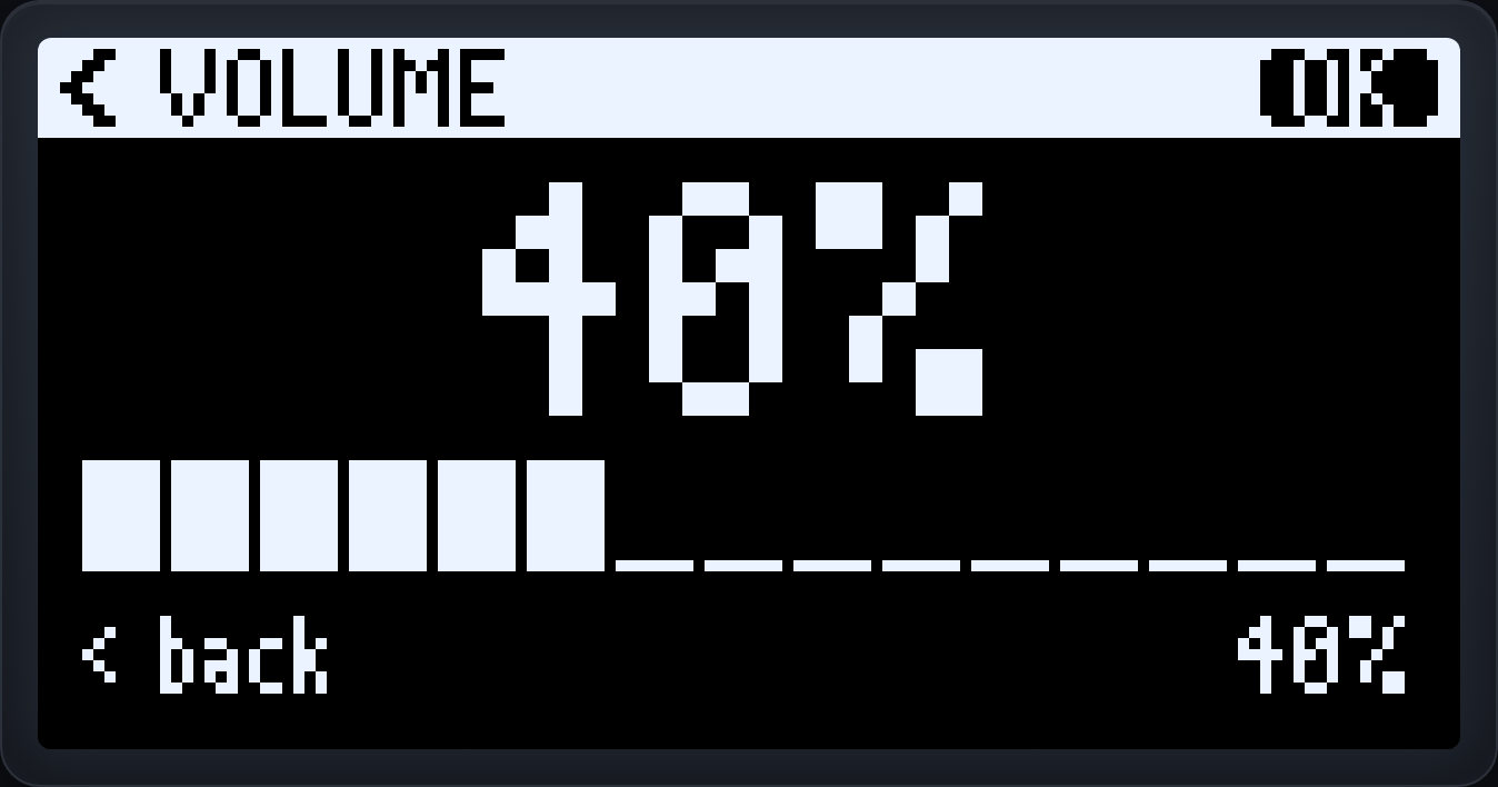 Vision 6 volume slider